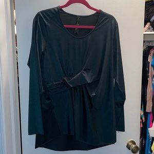Green twist blouse
